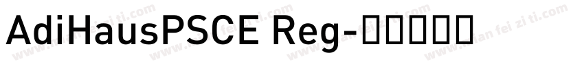 AdiHausPSCE Reg字体转换